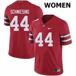 Women's Ohio State Buckeyes #44 Ben Schmiesing Red Nike NCAA College Football Jersey Stock HYN4044LW